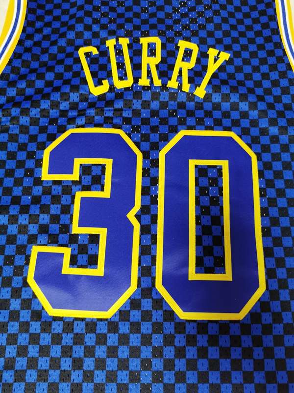 Golden State Warriors CURRY #30 Blue Classics Basketball Jersey (Stitched)