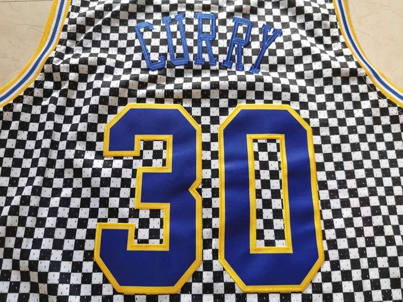 Golden State Warriors CURRY #30 Black White Classics Basketball Jersey (Stitched)