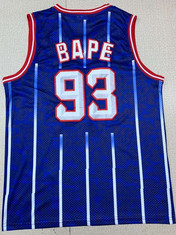 2002/03 Houston Rockets BAPE #93 Blue Classics Basketball Jersey (Stitched)