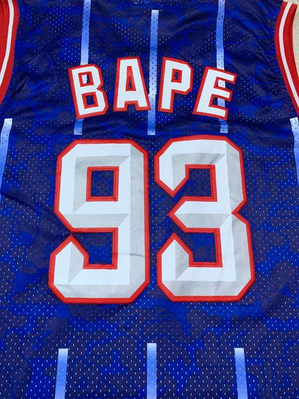 2002/03 Houston Rockets BAPE #93 Blue Classics Basketball Jersey (Stitched)