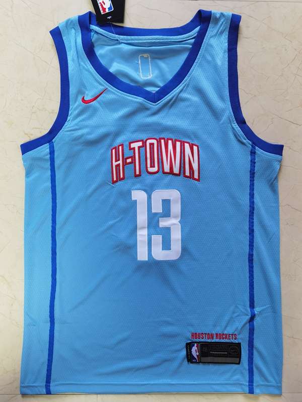 20/21 Houston Rockets HARDEN #13 Blue City Basketball Jersey (Stitched)