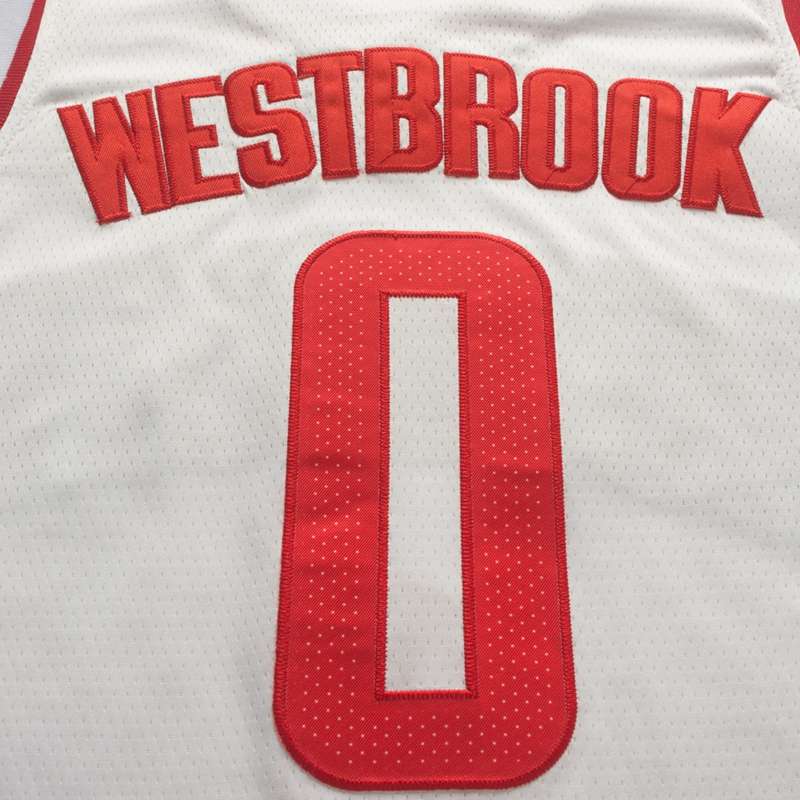 20/21 Houston Rockets WESTBROOK #0 White Basketball Jersey (Stitched)