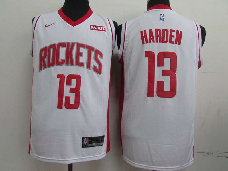 20/21 Houston Rockets HARDEN #13 White Basketball Jersey (Stitched)