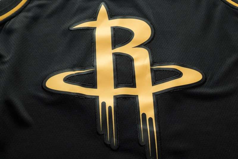 2020 Houston Rockets WESTBROOK #0 Black Gold Basketball Jersey (Stitched)