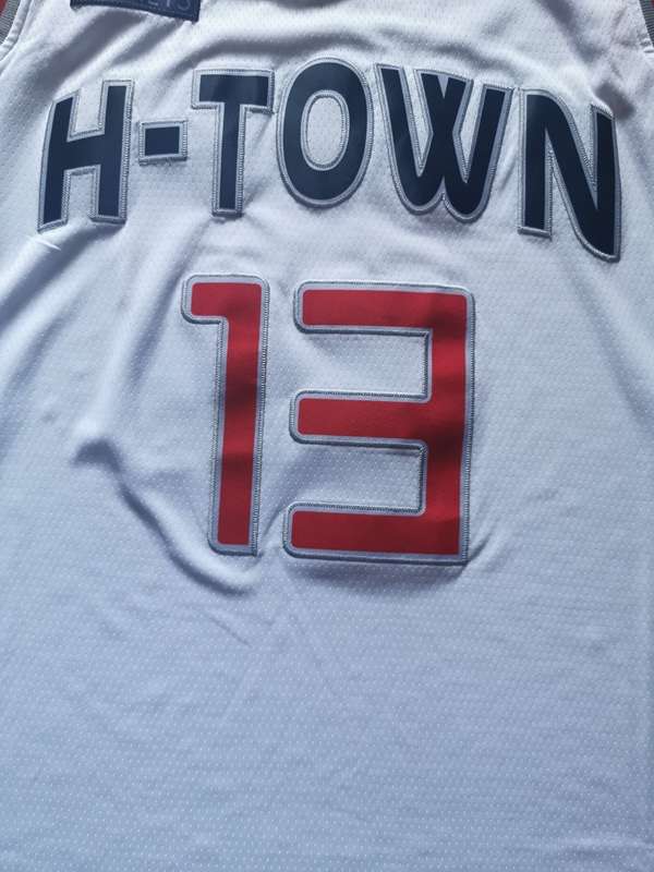 2020 Houston Rockets HARDEN #13 White City Basketball Jersey (Stitched)