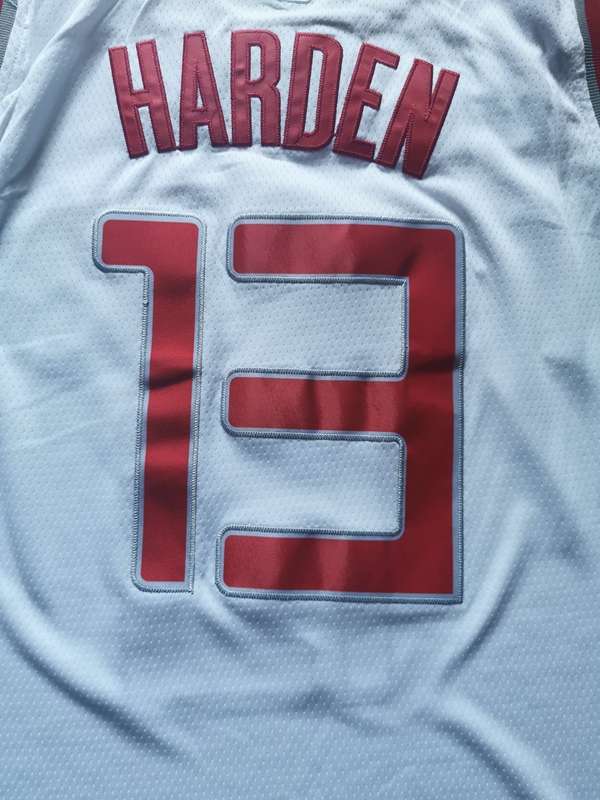 2020 Houston Rockets HARDEN #13 White City Basketball Jersey (Stitched)