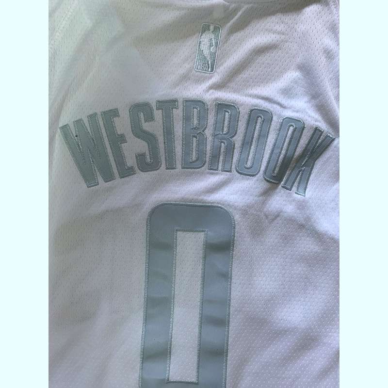 2020 Houston Rockets WESTBROOK #0 White MVP Basketball Jersey (Stitched)