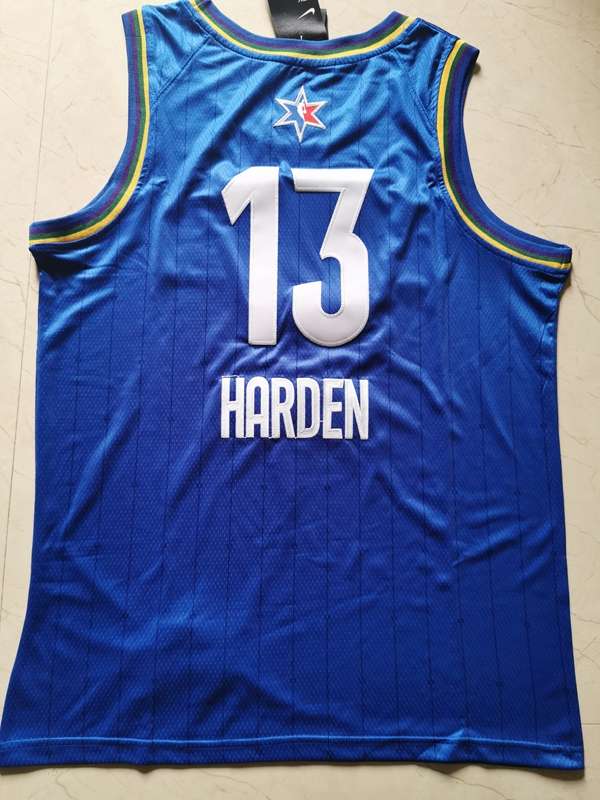 2020 Houston Rockets HARDEN #13 Blue All Star Basketball Jersey (Stitched)