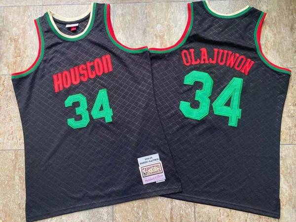 1993/94 Houston Rockets OLAJUWON #34 Black Classics Basketball Jersey (Closely Stitched)