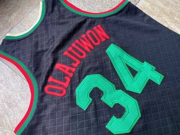 1993/94 Houston Rockets OLAJUWON #34 Black Classics Basketball Jersey (Closely Stitched)