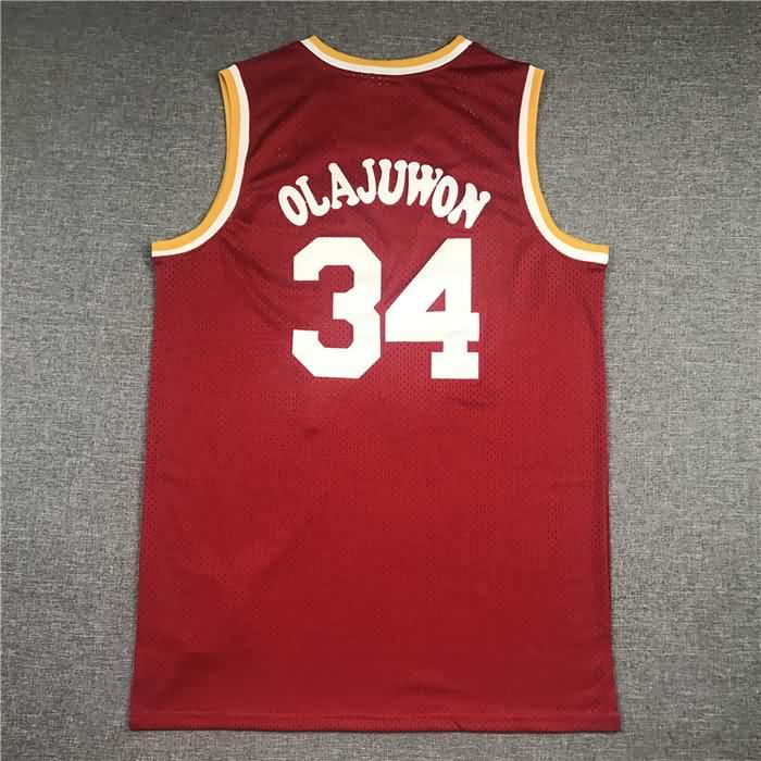 1993/94 Houston Rockets OLAJUWON #34 Red Classics Basketball Jersey (Stitched)