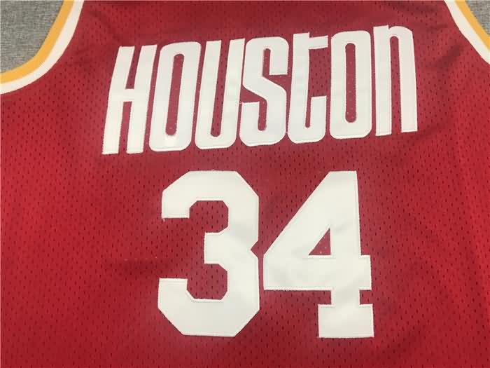 1993/94 Houston Rockets OLAJUWON #34 Red Classics Basketball Jersey (Stitched)