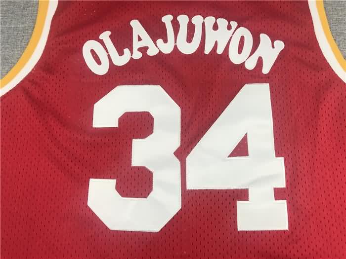 1993/94 Houston Rockets OLAJUWON #34 Red Classics Basketball Jersey (Stitched)