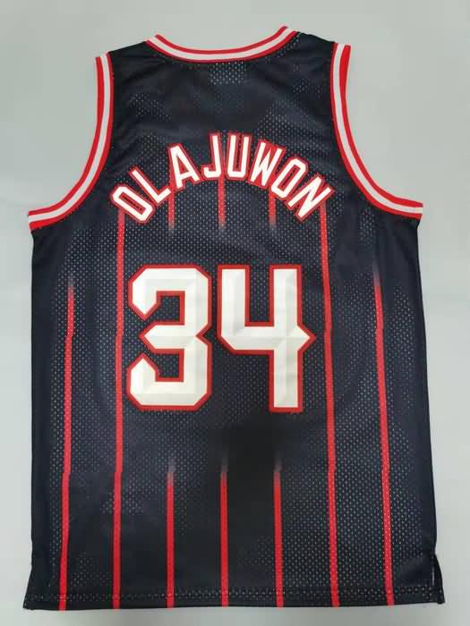 1996/97 Houston Rockets OLAJUWON #34 Black Classics Basketball Jersey (Stitched)