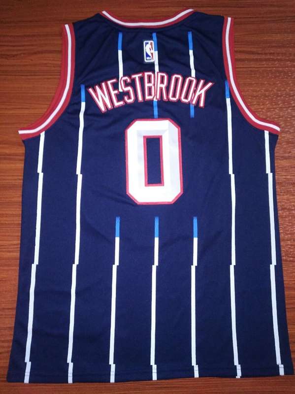 Houston Rockets WESTBROOK #0 Dark Blue Classics Basketball Jersey (Stitched)