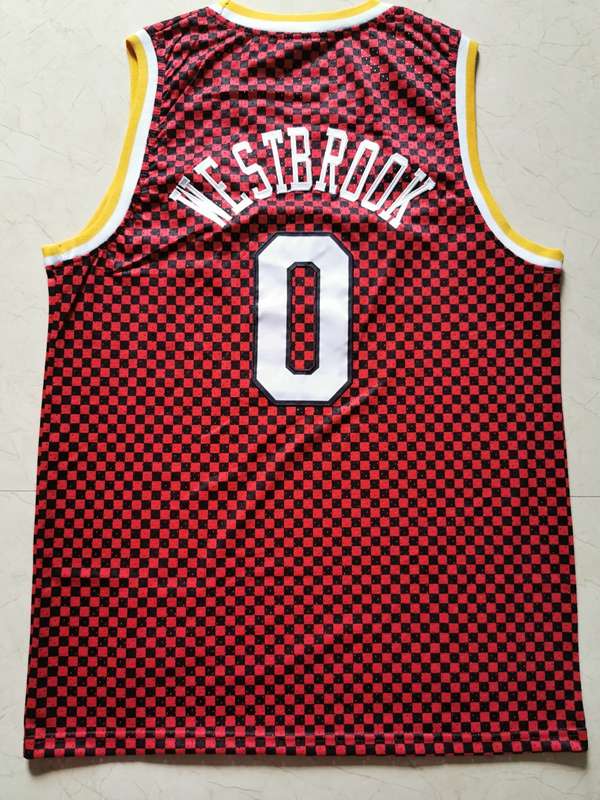 Houston Rockets WESTBROOK #0 Red Classics Basketball Jersey (Stitched)