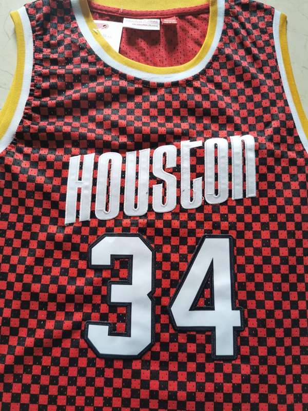 Houston Rockets OLAJUWON #34 Red Classics Basketball Jersey (Stitched)