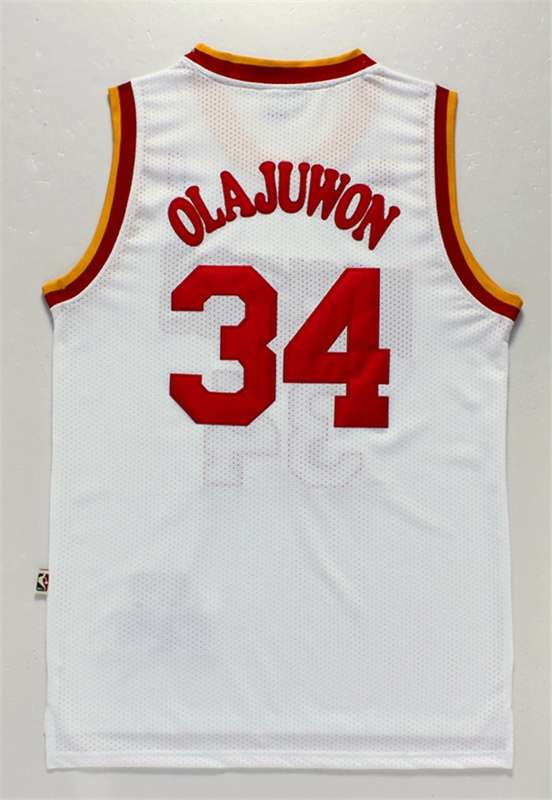 Houston Rockets OLAJUWON #34 White Classics Basketball Jersey (Stitched)