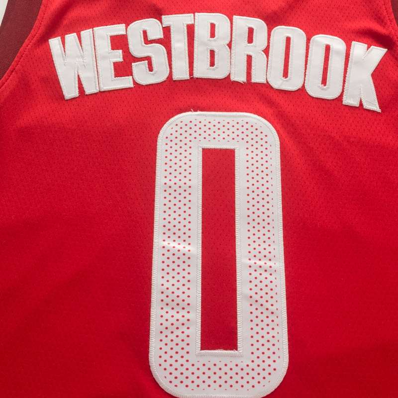 Houston Rockets WESTBROOK #0 Red Basketball Jersey (Stitched)