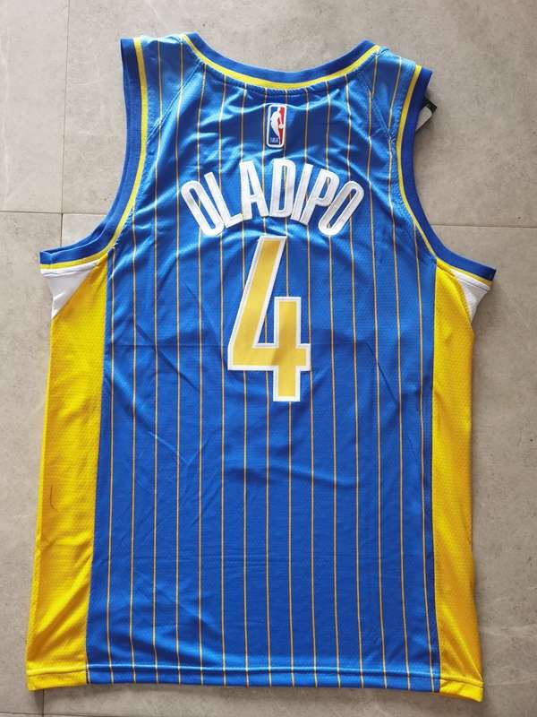 20/21 Indiana Pacers OLADIPO #4 Blue City Basketball Jersey (Stitched)