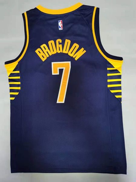 Indiana Pacers BROGDON #7 Dark Blue Basketball Jersey (Stitched)