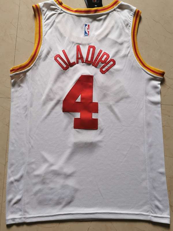 Indiana Pacers OLADIPO #4 White Basketball Jersey (Stitched)