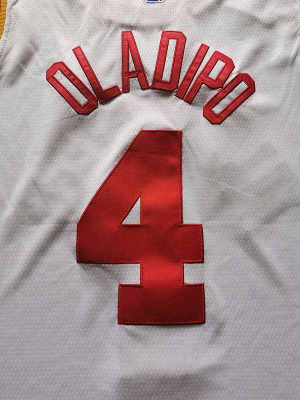 Indiana Pacers OLADIPO #4 White Basketball Jersey (Stitched)