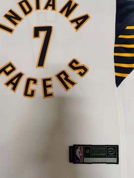 Indiana Pacers BROGDON #7 White Basketball Jersey (Stitched)