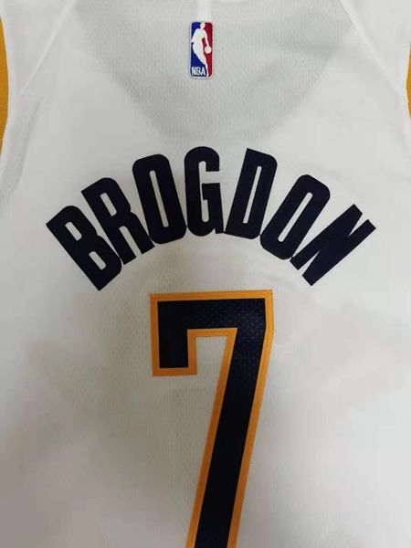 Indiana Pacers BROGDON #7 White Basketball Jersey (Stitched)