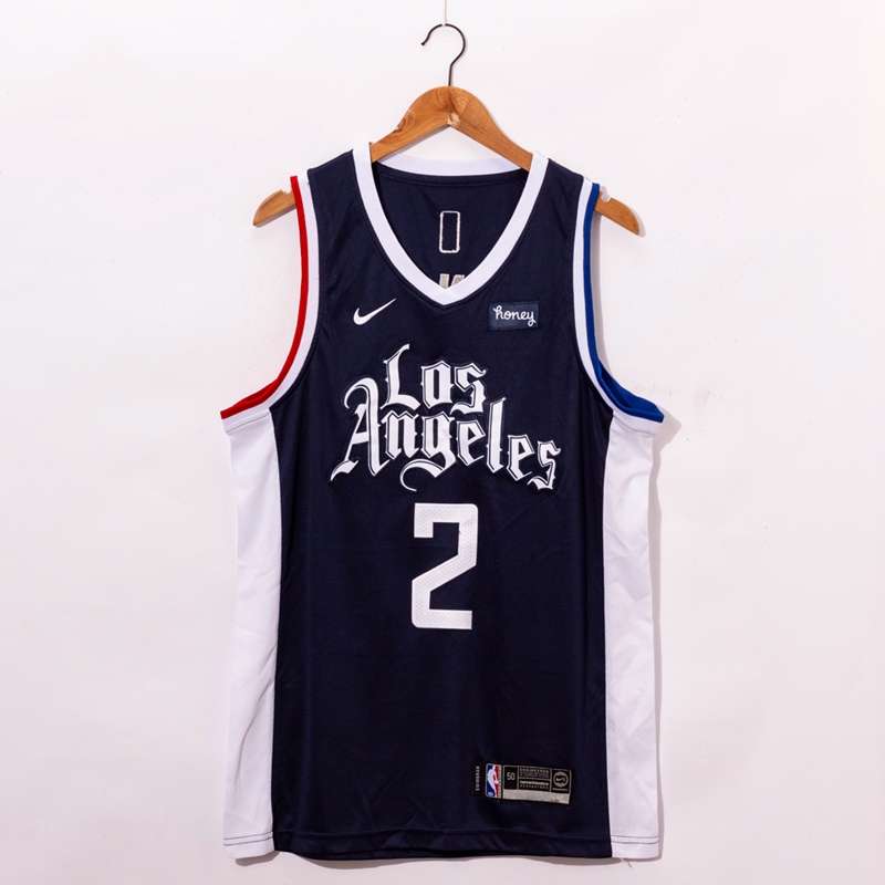 20/21 Los Angeles Clippers LEONARD #2 Black City Basketball Jersey (Stitched)