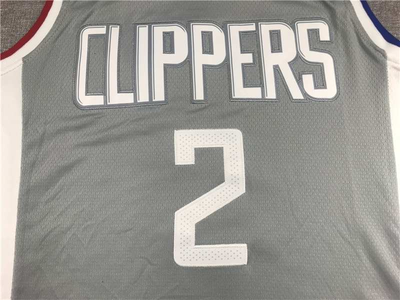 20/21 Los Angeles Clippers LEONARD #2 Grey Basketball Jersey (Stitched)