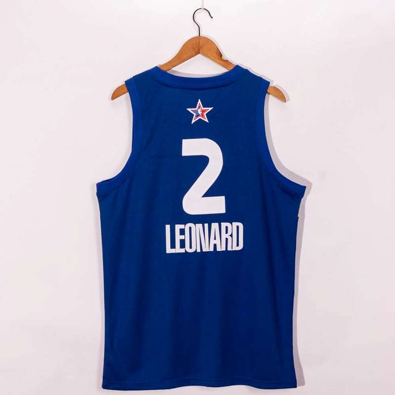 2021 Los Angeles Clippers LEONARD #2 Blue All Star Basketball Jersey (Stitched)