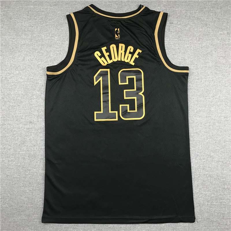 2020 Los Angeles Clippers GEORGE #13 Black Gold Basketball Jersey (Stitched)