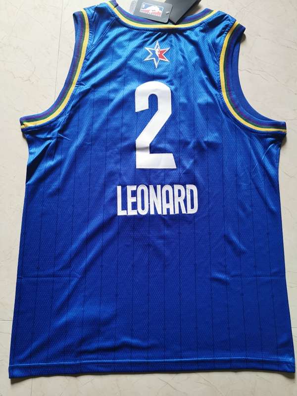 2020 Los Angeles Clippers LEONARD #2 Blue All Star Basketball Jersey (Stitched)