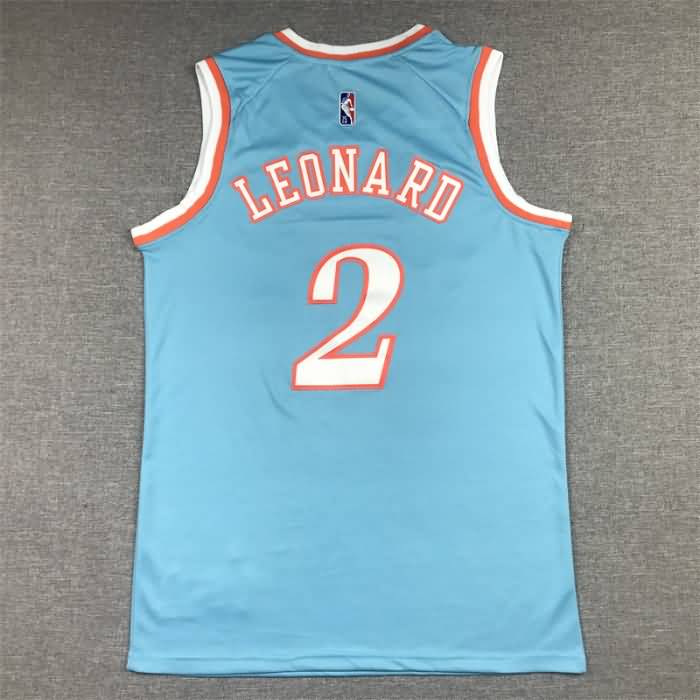 21/22 Los Angeles Clippers LEONARD #2 Blue City Basketball Jersey (Stitched)