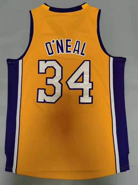 2000/01 Los Angeles Lakers ONEAL #34 Yellow Finals Classics Basketball Jersey (Stitched)