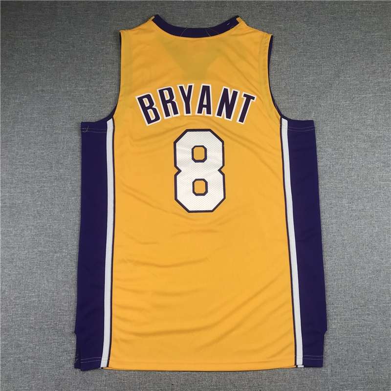 2000/01 Los Angeles Lakers BRYANT #8 Yellow Finals Classics Basketball Jersey (Stitched)