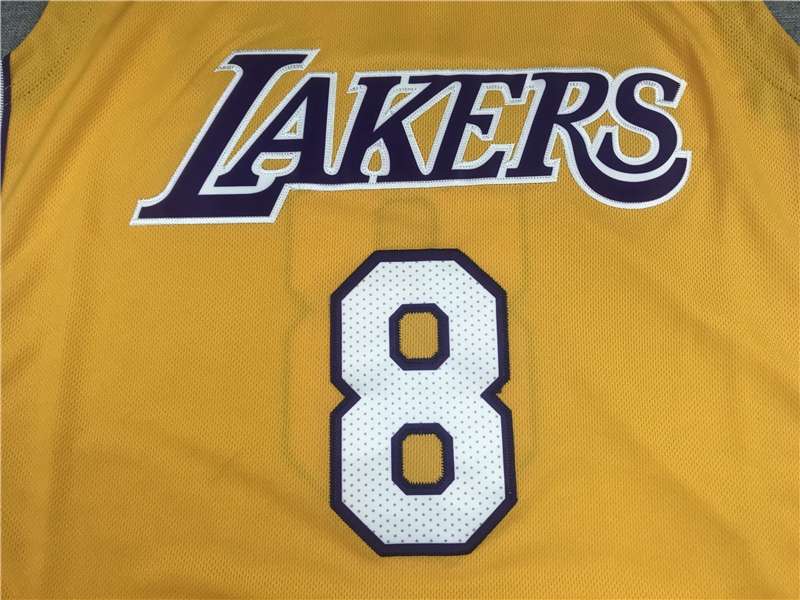 2000/01 Los Angeles Lakers BRYANT #8 Yellow Finals Classics Basketball Jersey (Stitched)