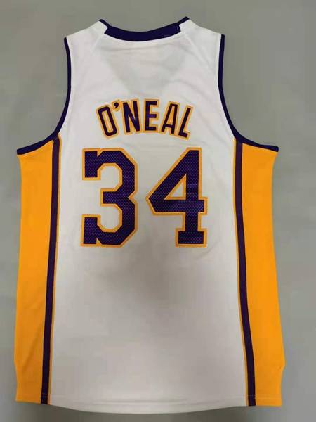 2003/04 Los Angeles Lakers ONEAL #34 White Finals Classics Basketball Jersey (Stitched)