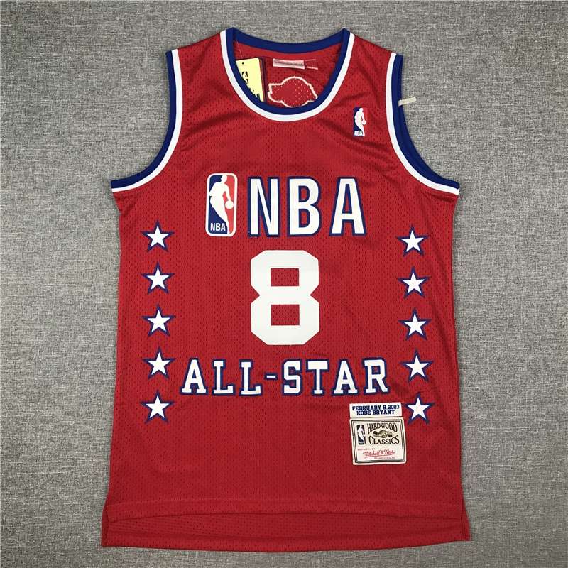 2003 Los Angeles Lakers BRYANT #8 Red All Star Classics Basketball Jersey (Stitched)