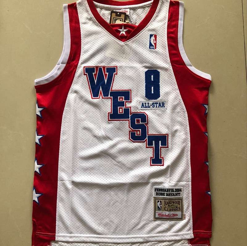 2004 Los Angeles Lakers BRYANT #8 White All Star Classics Basketball Jersey (Closely Stitched)