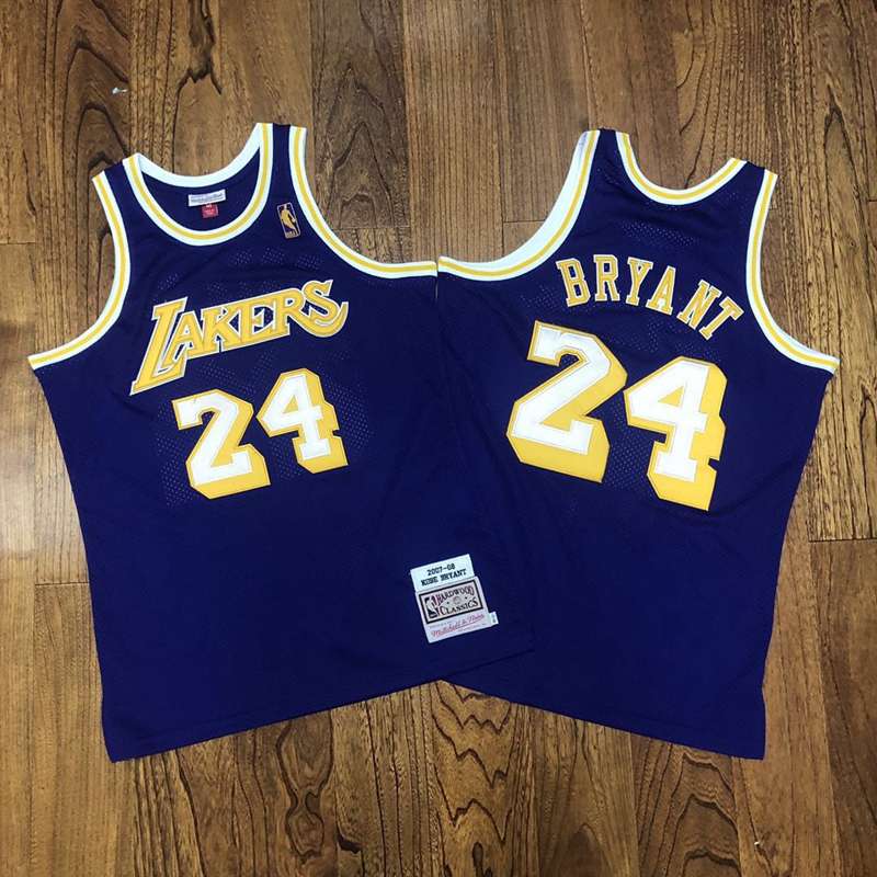 2007/08 Los Angeles Lakers BRYANT #24 Purple Classics Basketball Jersey 2 (Closely Stitched)