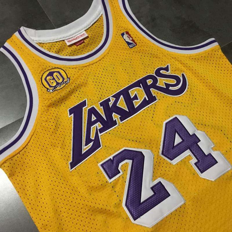 2007/08 Los Angeles Lakers BRYANT #24 Yellow Classics Basketball Jersey (Closely Stitched)