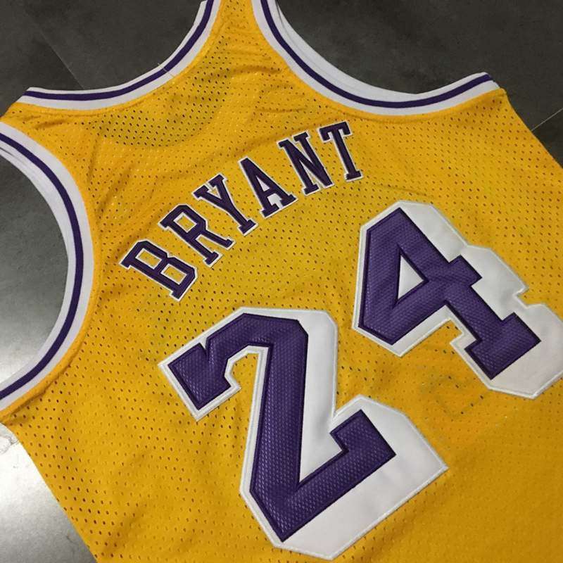 2007/08 Los Angeles Lakers BRYANT #24 Yellow Classics Basketball Jersey (Closely Stitched)