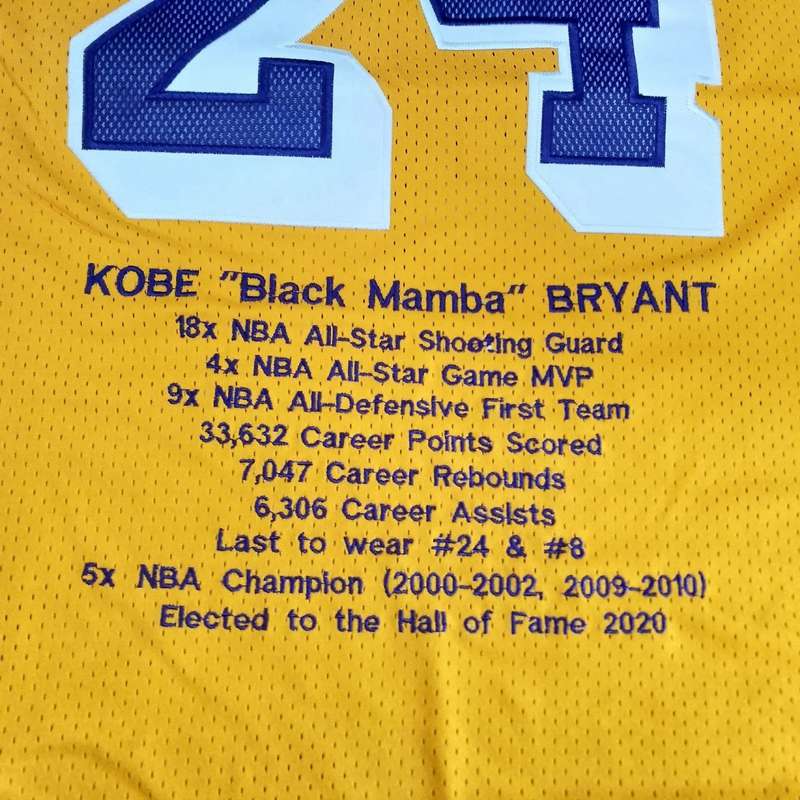 2007/08 Los Angeles Lakers BRYANT #24 Yellow Classics Basketball Jersey 2 (Closely Stitched)