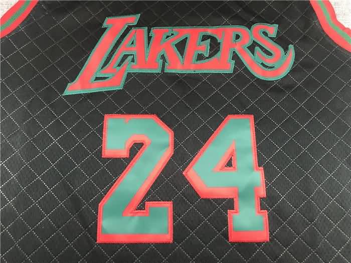 2007/08 Los Angeles Lakers BRYANT #24 Black Classics Basketball Jersey 02 (Stitched)