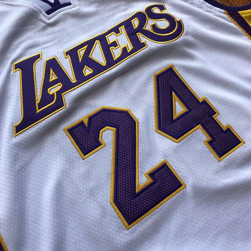 2009/10 Los Angeles Lakers BRYANT #24 White Finals Classics Basketball Jersey (Closely Stitched)