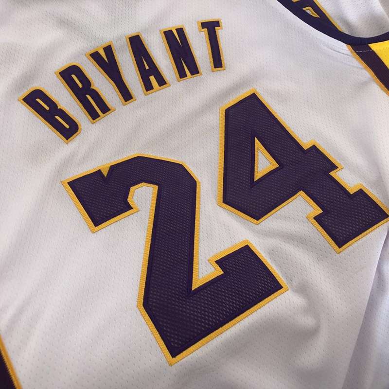 2009/10 Los Angeles Lakers BRYANT #24 White Finals Classics Basketball Jersey (Closely Stitched)