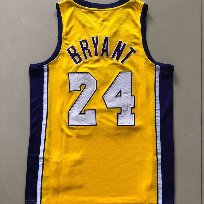 2009 Los Angeles Lakers BRYANT #24 Yellow Champion Classics Basketball Jersey (Closely Stitched)