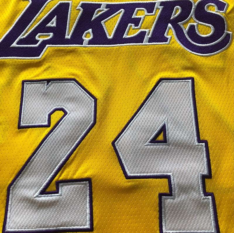 2009 Los Angeles Lakers BRYANT #24 Yellow Champion Classics Basketball Jersey (Closely Stitched)